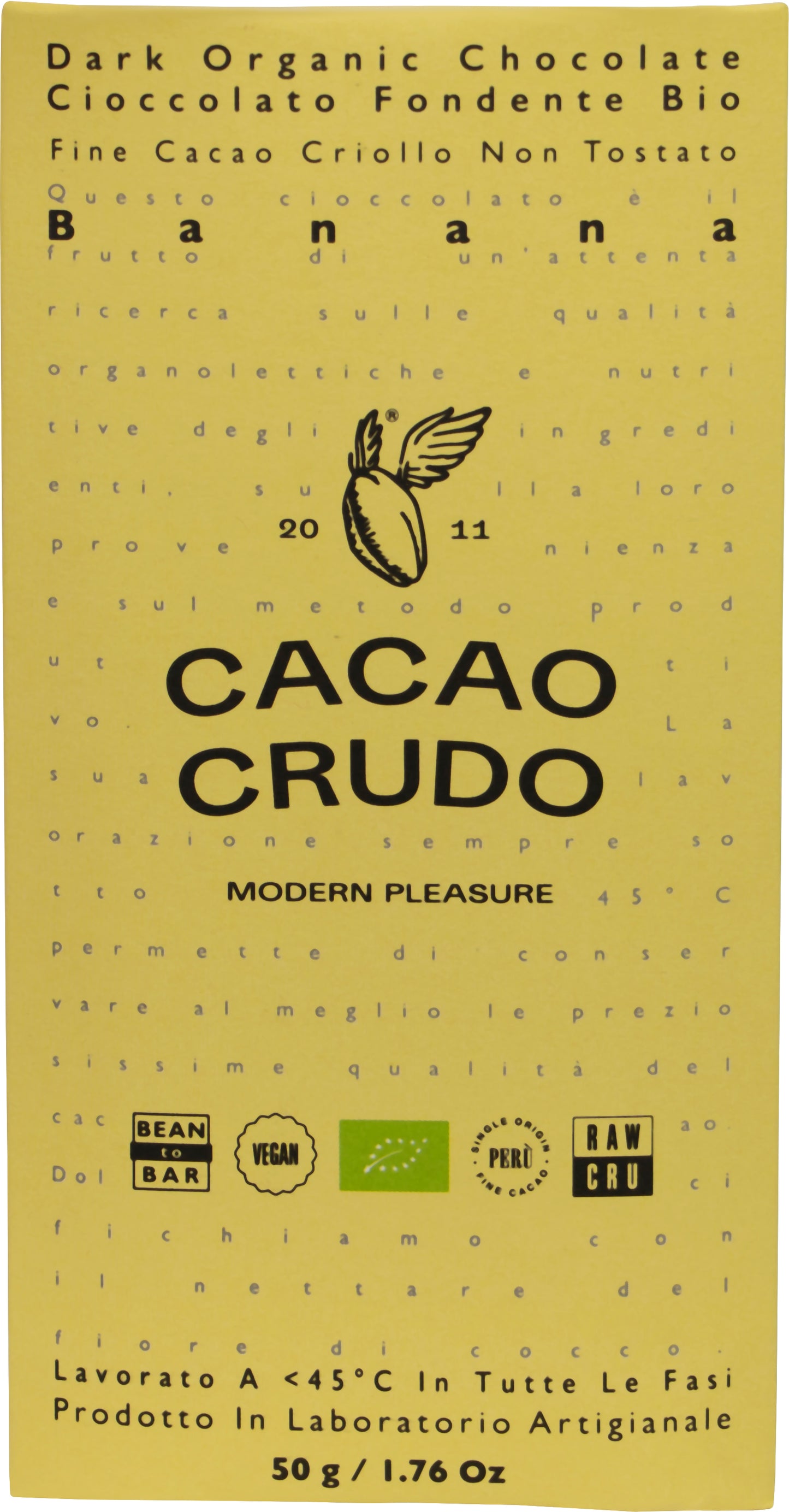 Caca Crudo Dark Chocolate Cacao Bar with Banana