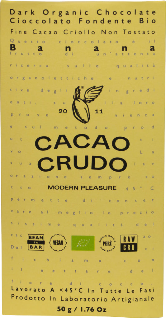 Caca Crudo Dark Chocolate Cacao Bar with Banana