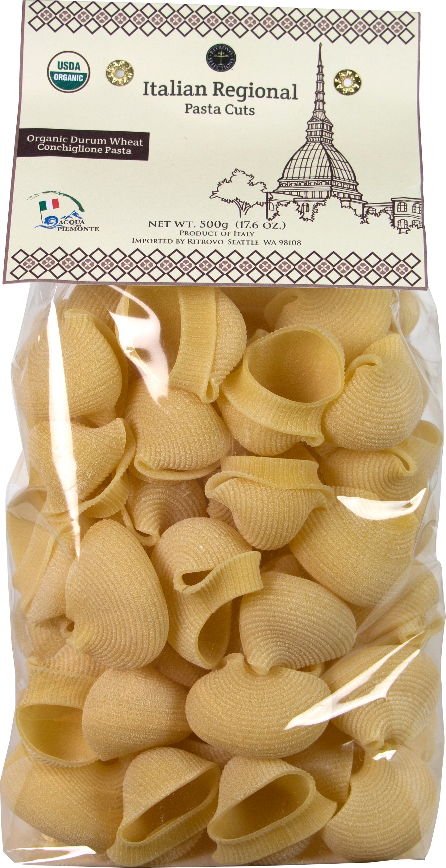 Allemandi Organic Conchiglione Pasta, Durum Wheat