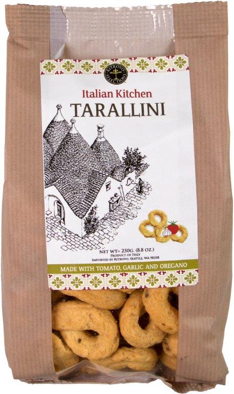 250g Farinella Italian Kitchen Taralli with Tomato, Oregano, and Garlic - Ritrovo