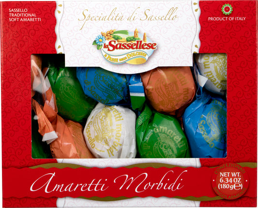 La Sassellese Soft Amaretti Cookies in Window Box