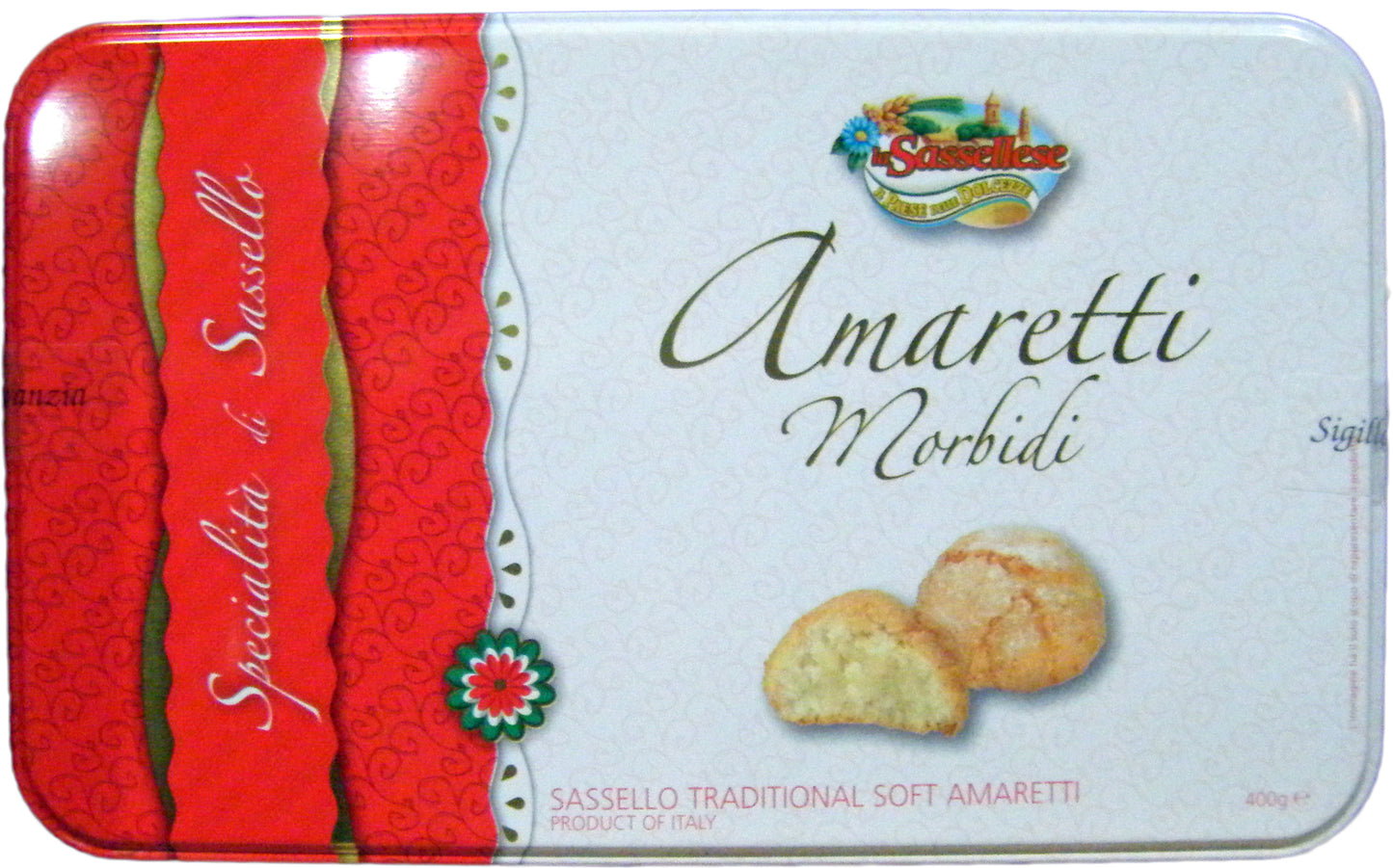 La Sassellese Soft Amaretti in Decorative Tin