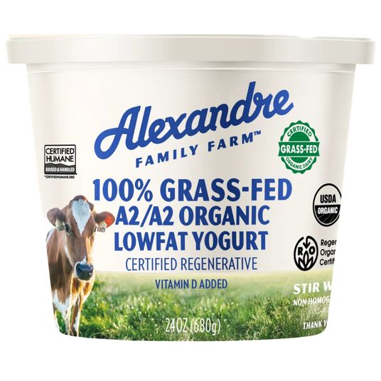 24oz Organic (100% Grass-fed) LowFat Yogurt - Alexandre