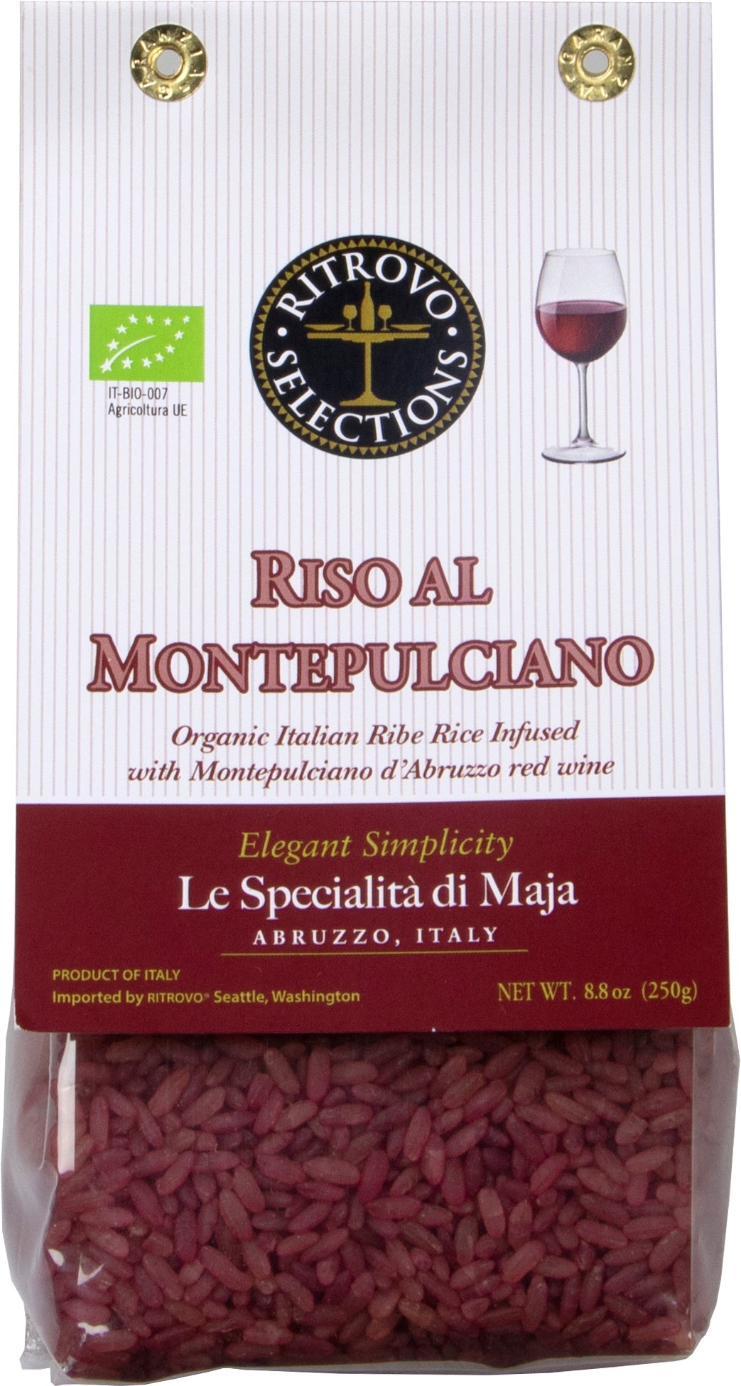 Fior di Maiella Organic Riso Motepulciano Red Wine Rice