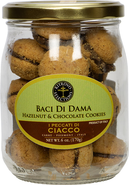 170g Ciacco Baci di Dama - Hazelnut & Gianduja Cookies - Ritrovo