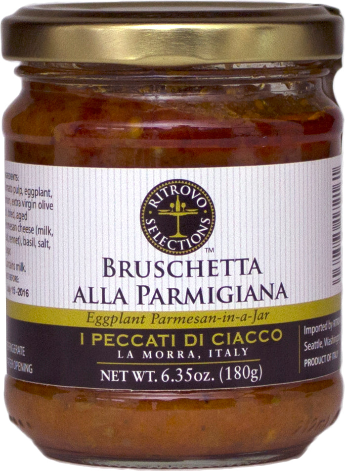 Ciacco Bruschetta Parmigiana -Tomato Sauce with Roasted Eggplant