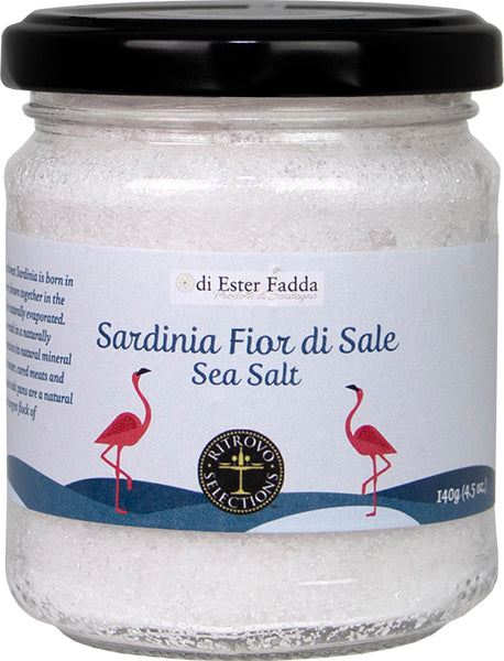 Sardinian Fior di Sale, Sea Salt in Jar