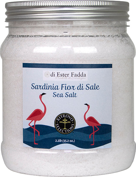 Sardinian Fior di Sale, Sea Salt in Bulk Tub