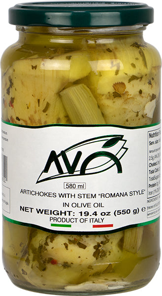 19 oz Antica Valle d'Ofanto Whole Artichokes with Stem - Ritrovo