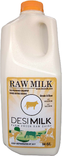 Half Gallon Raw Milk  - Desi Milk