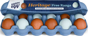 12ct Blue & Brown Heritage Eggs - Happy Eggs